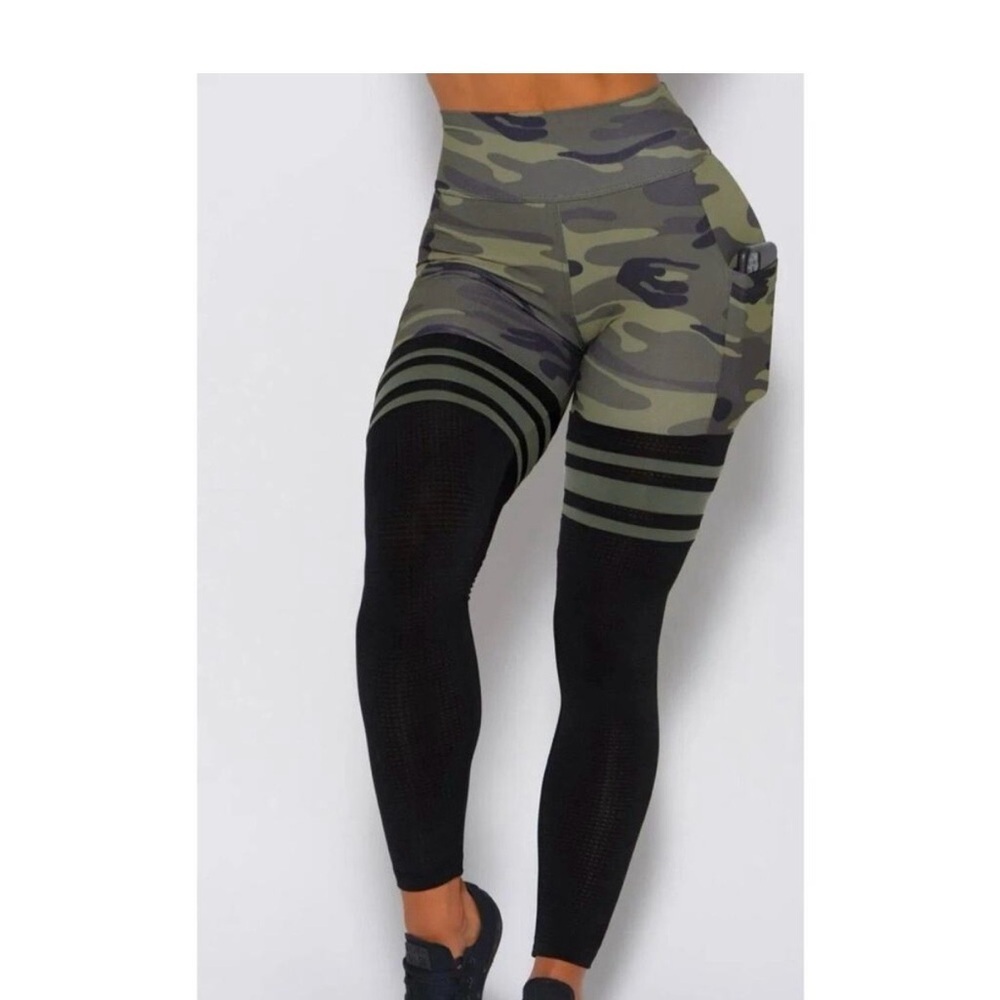Camouflage and Black Leggings
